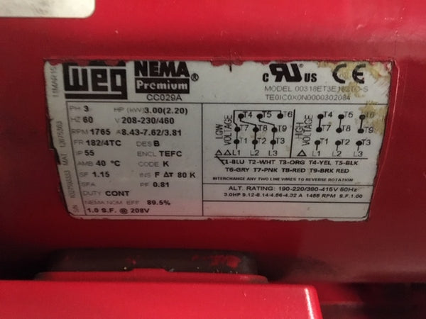 Armstrong Pump 4030 Base Mounted End Suction Pump 3HP 1.5 x 1  x 8