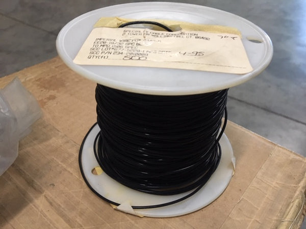 500' Electrical Wire EE20-19/32 Spec Black 20AWG Stranded Silver/Copper NSN:6145-00-729-8969