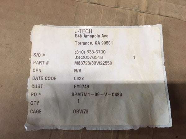J-Tech Connector W/Contacts P/N:M83723/83W22558 NSN:5935-01-498-9581