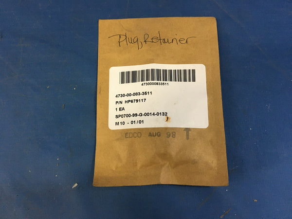 Teledyne Hydra Power HP679117 Retainer Plug NSN:4730-00-083-3511