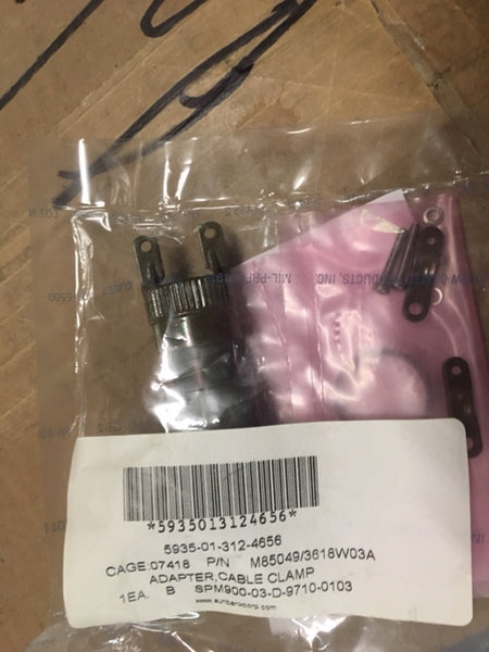 Sunbank Electrical Connector Backshell w/ Clamp P/N:M85049/3618W03A NSN:5935-01-312-4656