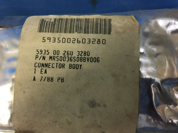 Hughes MRS0036S08BV006 Electrical Receptacle Connector Body NSN:5935-00-260-3280