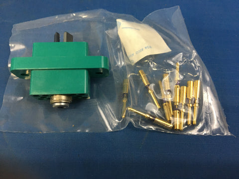 Hughes M28748-09A0V01A Electrical Receptacle Connector W/ Contacts NSN:5935-00-344-1778