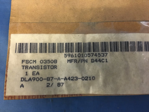 General Electric D44C1 Transistor NSN:5961-01-057-4537