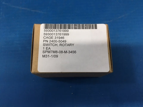 NOS Cole Hersee Rotary Switch, Model: A3131812,For Use On:Sincgars Equipment NSN:5930-01-376-1999