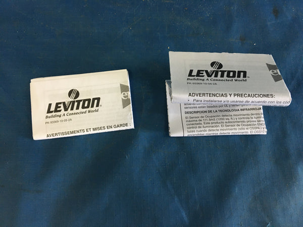 NEW!!! Leviton 091-OSSNL-IDW Decora Passive Infrared Wall Switch Occupancy Sensor