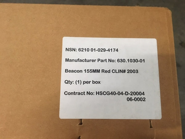 Tideland 155MM Beacon Red Marine Buoy Safety Lantern P/N:630.1030-1 NSN:6210-01-029-4174