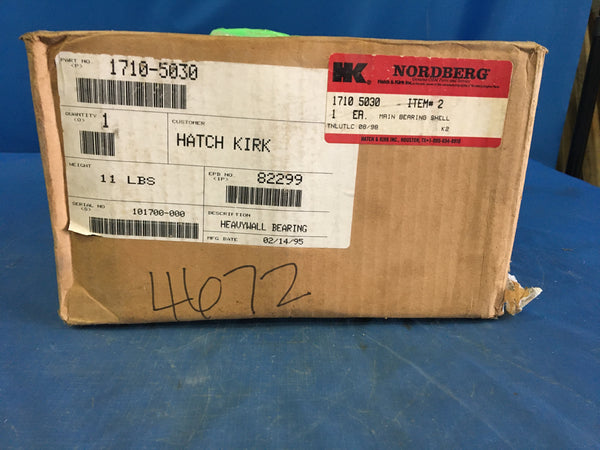 Hatch & Kirk 1710 5030 Main Bearing Shell