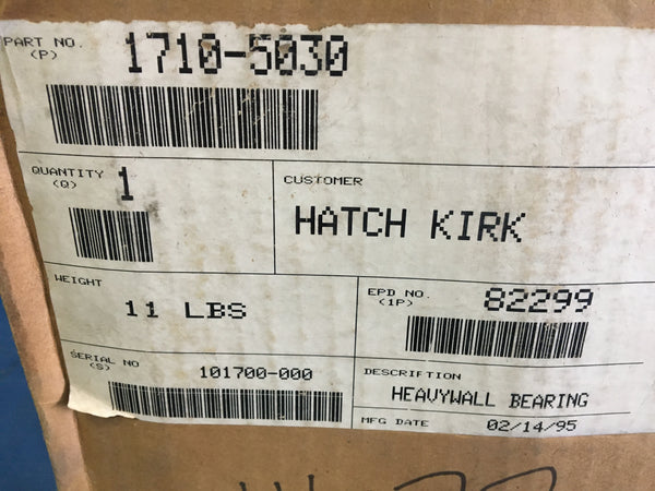 Hatch & Kirk 1710 5030 Main Bearing Shell
