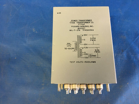 Titan Transformer B22227 Power Transformer NSN:5950-00-474-6347