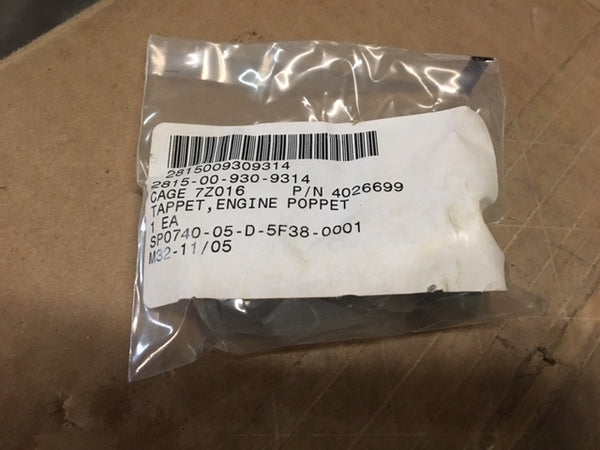 Engine Poppet Valve Tappet P/N:4026699 NSN: 2815-00-930-9314