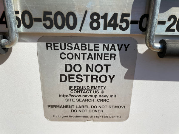 26” x 26” x 23” Reusable Navy Shipping and Storage Container