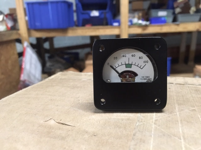 Ideal Precision Meter Co, PSI Gauge 0 TO 100 Ammeter, P/N:59.7620 NSN:6625-00-103-2372