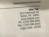 Ibis Tek Head Light for RG-33 mrap, NSN:6220-01-605-9370 P/N:12543894-1