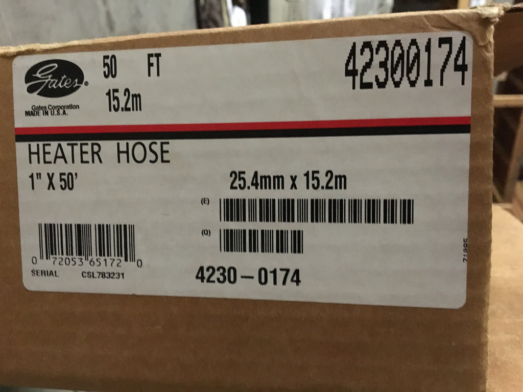 New Gates Corp 1" X 50' Water Heater Hose Tube Line P/N:42300174 NSN:4720-01-331-7810