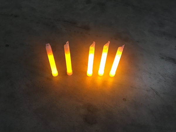 (10) ChemLight Super High Intensity Tactical Lights, Orange NSN:6260-01-247-0363 Model:9-03630