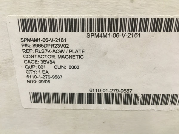 NEW AEG LS 7K.10 Magnetic Contactor,32V 600AMP NSN:6110-01-279-9587 Model:8965DPR23V02