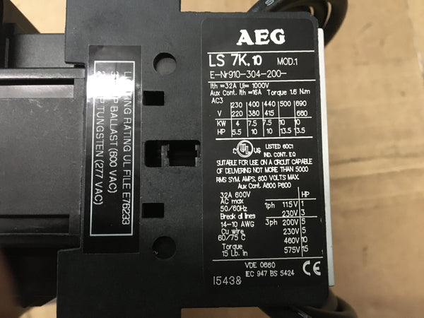 NEW AEG LS 7K.10 Magnetic Contactor,32V 600AMP NSN:6110-01-279-9587 Model:8965DPR23V02
