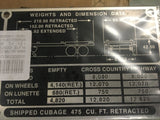 New! Trailer Bolster Identification Plate, NSN 9905-00-798-1208 Model:11636534