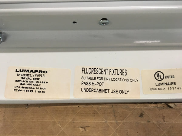 LUMAPRO 18" x 4-1/2" x 1-1/4" Hardwired Undercabinet Fixture P/N:2V691B