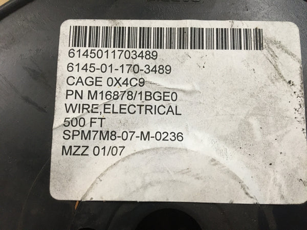 (500FT) Itt Cannon Electrical Wire M16878/1BGE0 Mil-Spec Cable Wire 20AWG 600V