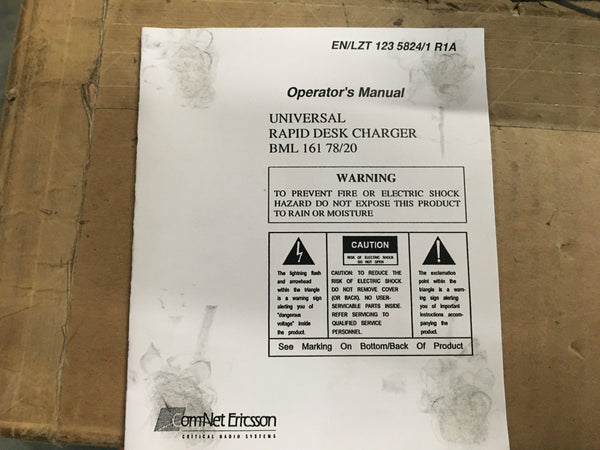 Com-Net Ericsson Battery Charger NSN:6130-01-530-4797 Model:PKCH7N