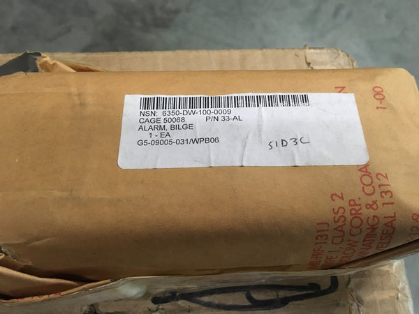 Rule High-Water Bilge Alarm Float Switch (Mercury Free) P/N:33ALA NSN:6350-DW-100-0009