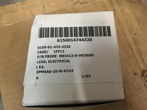 Air Electrical Lead NSN:6150-01-474-4320 Model:M83413/8-H036DD