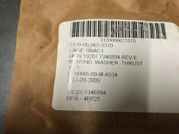 General Motors Thrust Washer Bearing NSN: 3120-00-662-3370 P/N:7346894 Model:2309350