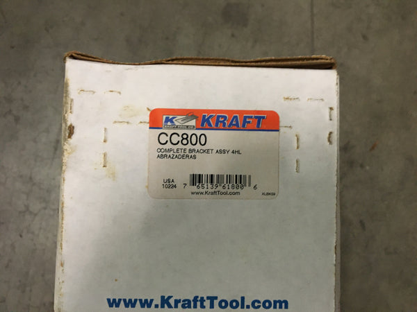 Kraft Tool CC800, Concrete Bull Float Bracket 4-Bolt Accepts Threaded Handles