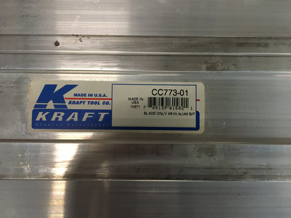 Kraft Tools 48" Square End Magnesium Bull Float with Threaded Bracket, CC773-01