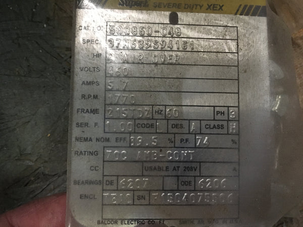 NEW!!! Baldor-Reliance Motor B400-600-442, 4 AIR OVERHP, 1770RPM, 3PH, 60HZ, FR:315TDZ