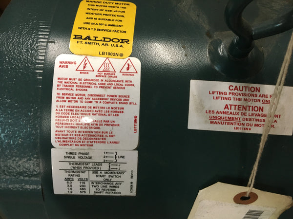 NEW!!! Baldor-Reliance Motor B400-600-442, 4 AIR OVERHP, 1770RPM, 3PH, 60HZ, FR:315TDZ