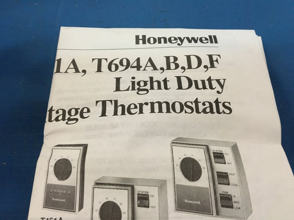 NEW!!! Vintage Honeywell T651A2028 Thermostat NSN:5930-00-174-6624