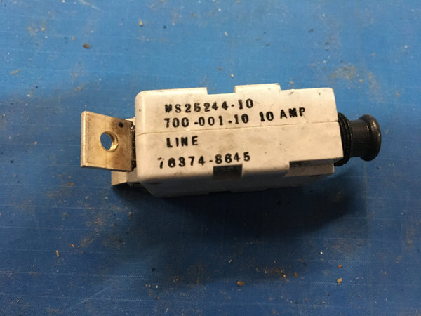 Mechanical Products 700-001-10, 10Amp Circuit Breaker NSN:5925-00-686-3297 Model:MS25244-10