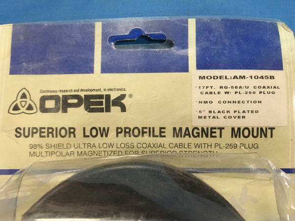 OPEK AM-1045B, NMO Magnetic Antenna Mount Metal Cover W/17-Foot PL-259