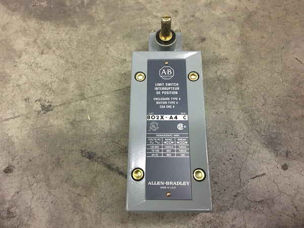 New Allen Bradley 802X-A4 Limit Switch, Lever Type