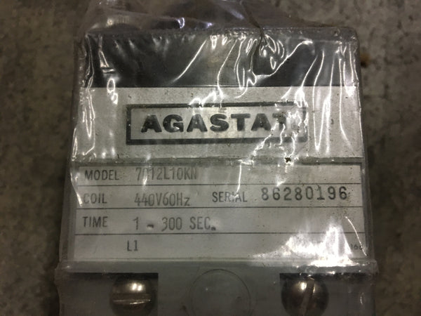 Agastat 7012L10KN Electromagnetic Relay 1-300 Seconds 440V 60HZ Time Delay/Pick Up NSN:5945-01-070-0671