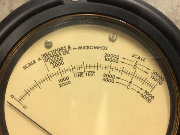NOS Jetronic MICROMHOS 0-30,000 Ammeter Model:TV-108U  NSN:6625-00-976-9427 Model:410-07683REVA