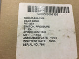 Detoronics Pressure Switch,Designed For Liquid NSN: 5930-00-959-2359 P/N:1251