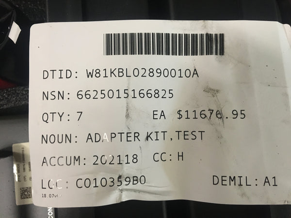 Adapter Kit, ICE Test Dearborn Protocol, Data Bus Kit, Probe Set NOS LMTV FMTV Interconnecting Box NSN:6625-01-554-5900 P/N:13608010-2
