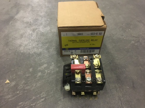 NEW!!! Square D 9065 SE0-6 Thermal Overload Relay 600 Volt 26 Amp