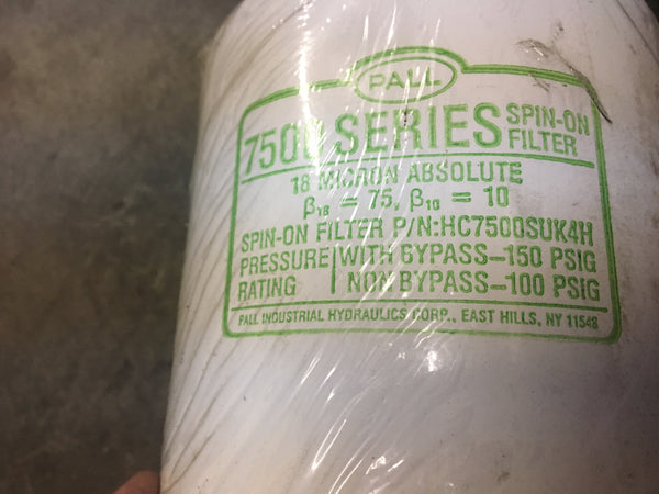 New!!! Pall HC-7500SUK-4H Hydraulic Filter Element NSN:4330-01-183-4514