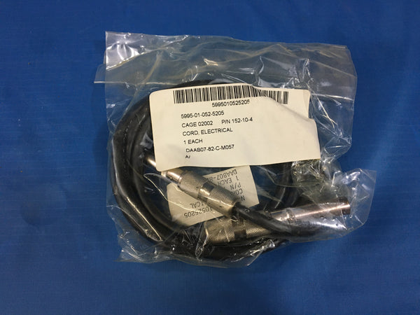 Dynatech Laboratories Electrical Cord Assembly NSN:5995-01-052-5205 Model:152-10-4