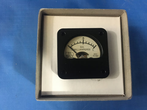 NOS Ideal Precision +0.0/+1.0 milliamperes, Ammeter Model:131 NSN:6625-00-580-0930