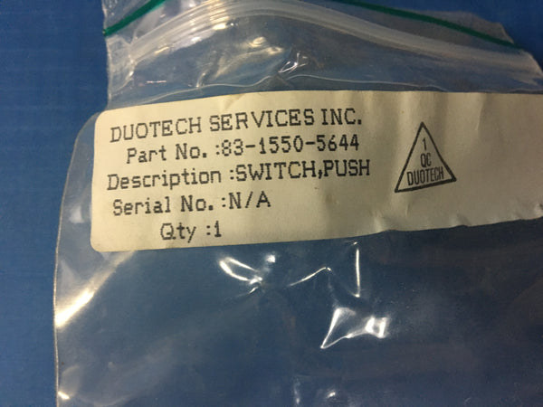 NOS Duotech Push Switch, 0.1A 125VAC P/N:83-1550-5644