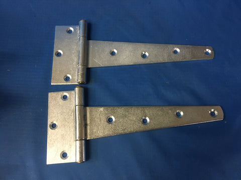 (2) 8" Heavy Duty Tee T Hinges Zinc-Plated for Fence Gate Barn Shed Door NSN:5340-00-240-2591 Model:A82221