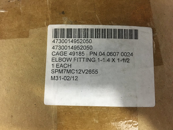 Parker Hannifin Elbow Fitting 1-14 X 1-1/2 NSN:4730-01-495-2050 Model:04.0607.0024