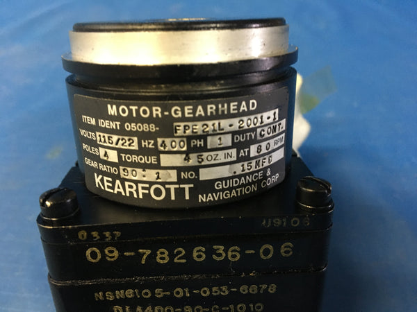 Kearfott Corp GearCase Motor NSN:6105-01-053-6678 Model:FPE21L2001-1