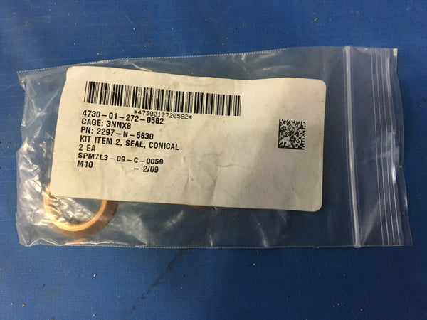 NOS Kit Item 2, Flared Tube Fitting Conical Seal NSN:4730-01-272-0582 P/N:2297-N-5630 Model:10003731